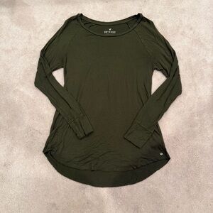 AE Soft + Sexy Olive Green Long Sleeve Top